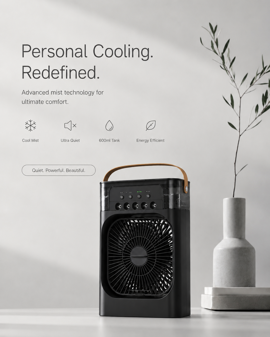 Ventilador portátil con agua